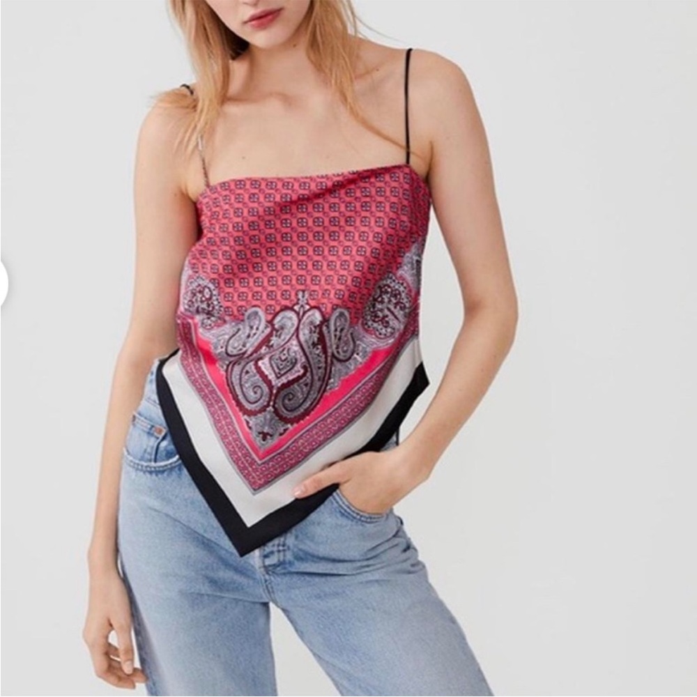 Bandana Print Scarf Top